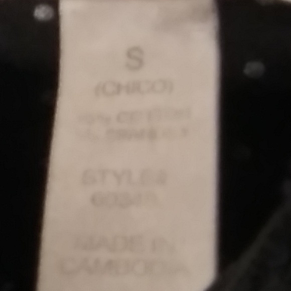 Black camisole with lace straps white polk dots - Picture 2 of 3